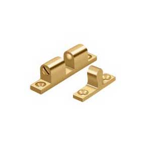 Deltana [BTC10CR003] Solid Brass Door Tension Catch - Surface Mount - Polished Brass (PVD) Finish - 1 7/8" L