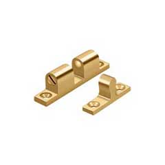 Deltana [BTC10CR003] Solid Brass Door Tension Catch - Surface Mount - Polished Brass (PVD) Finish - 1 7/8&quot; L
