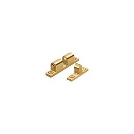 Deltana [BTC10CR003] Solid Brass Door Tension Catch - Surface Mount - Polished Brass (PVD) Finish - 1 7/8&quot; L