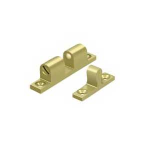 Deltana [BTC10U3] Solid Brass Door Tension Catch - Surface Mount - Polished Brass Finish - 1 7/8" L