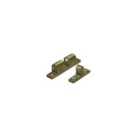 Deltana [BTC10U5] Solid Brass Door Tension Catch - Surface Mount - Antique Brass Finish - 1 7/8&quot; L