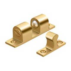 Deltana [BTC30CR003] Solid Brass Door Tension Catch - Surface Mount - Polished Brass (PVD) Finish - 3&quot; L