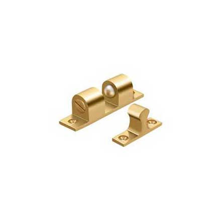 Deltana [BTC30CR003] Solid Brass Door Tension Catch - Surface Mount - Polished Brass (PVD) Finish - 3&quot; L