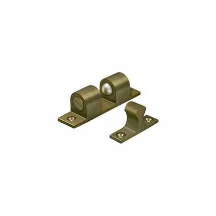 Deltana [BTC30U5] Solid Brass Door Tension Catch - Surface Mount - Antique Brass Finish - 3&quot; L