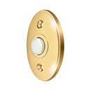 Deltana [BBC20CR003] Solid Brass Door Bell Button - Oval - Polished Brass (PVD) Finish - 2 3/8" L