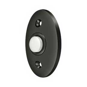Deltana [BBC20U10B] Solid Brass Door Bell Button - Oval - Oil Rubbed Bronze Finish - 2 3/8" L