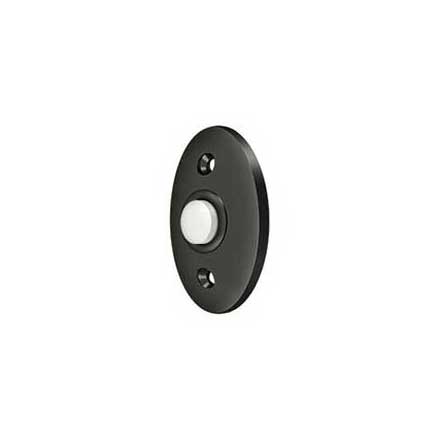 Deltana [BBC20U10B] Solid Brass Door Bell Button - Oval - Oil Rubbed Bronze Finish - 2 3/8&quot; L