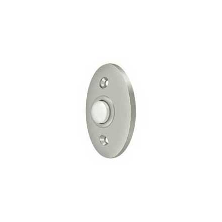 Deltana [BBC20U15] Solid Brass Door Bell Button - Oval - Brushed Nickel Finish - 2 3/8&quot; L