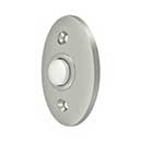 Deltana [BBC20U15] Solid Brass Door Bell Button - Oval - Brushed Nickel Finish - 2 3/8" L