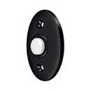 Deltana [BBC20U19] Solid Brass Door Bell Button - Oval - Paint Black Finish - 2 3/8&quot; L