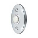 Deltana [BBC20U26] Solid Brass Door Bell Button - Oval - Polished Chrome Finish - 2 3/8" L