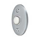 Deltana [BBC20U26D] Solid Brass Door Bell Button - Oval - Brushed Chrome Finish - 2 3/8&quot; L