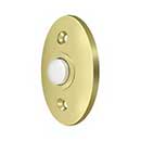 Deltana [BBC20U3] Solid Brass Door Bell Button - Oval - Polished Brass Finish - 2 3/8&quot; L