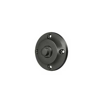 Deltana [BBR213U10B] Solid Brass Door Bell Button - Round - Oil Rubbed Bronze Finish - 2 1/4&quot; Dia.