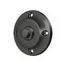 Deltana [BBR213U10B] Solid Brass Door Bell Button - Round - Oil Rubbed Bronze Finish - 2 1/4" Dia.