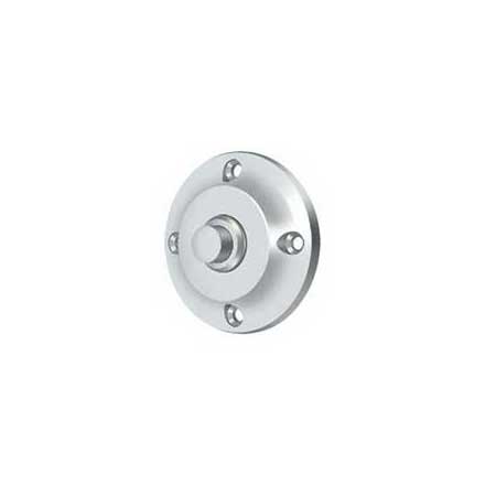 Deltana [BBR213U26] Solid Brass Door Bell Button - Round - Polished Chrome Finish - 2 1/4" Dia.