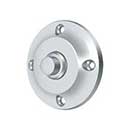 Deltana [BBR213U26] Solid Brass Door Bell Button - Round - Polished Chrome Finish - 2 1/4&quot; Dia.