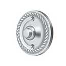 Deltana [BBRR213U26] Solid Brass Door Bell Button - Round w/ Rope - Polished Chrome Finish - 2 1/4" Dia.