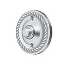 Deltana [BBRR213U26] Solid Brass Door Bell Button - Round w/ Rope - Polished Chrome Finish - 2 1/4&quot; Dia.