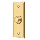 Deltana [BBS333CR003] Solid Brass Door Bell Button - Rectangular - Polished Brass (PVD) Finish - 3 1/4" L