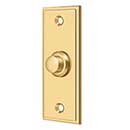 Deltana [BBS333CR003] Solid Brass Door Bell Button - Rectangular - Polished Brass (PVD) Finish - 3 1/4&quot; L