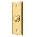 Deltana [BBS333CR003] Solid Brass Door Bell Button - Rectangular - Polished Brass (PVD) Finish - 3 1/4&quot; L