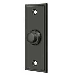 Deltana [BBS333U10B] Solid Brass Door Bell Button - Rectangular - Oil Rubbed Bronze Finish - 3 1/4" L