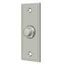 Deltana [BBS333U15] Solid Brass Door Bell Button - Rectangular - Brushed Nickel Finish - 3 1/4" L