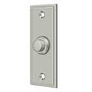 Deltana [BBS333U15] Solid Brass Door Bell Button - Rectangular - Brushed Nickel Finish - 3 1/4&quot; L