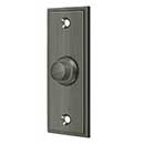 Deltana [BBS333U15A] Solid Brass Door Bell Button - Rectangular - Antique Nickel Finish - 3 1/4" L