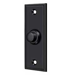 Deltana [BBS333U19] Solid Brass Door Bell Button - Rectangular - Paint Black Finish - 3 1/4&quot; L