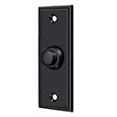 Deltana [BBS333U19] Solid Brass Door Bell Button - Rectangular - Paint Black Finish - 3 1/4" L