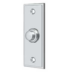 Deltana [BBS333U26] Solid Brass Door Bell Button - Rectangular - Polished Chrome Finish - 3 1/4&quot; L