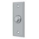 Deltana [BBS333U26D] Solid Brass Door Bell Button - Rectangular - Brushed Chrome Finish - 3 1/4" L