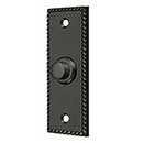 Deltana [BBSR333U10B] Solid Brass Door Bell Button - Rectangular w/ Rope - Oil Rubbed Bronze Finish - 3 1/4&quot; L