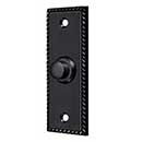 Deltana [BBSR333U19] Solid Brass Door Bell Button - Rectangular w/ Rope - Paint Black Finish - 3 1/4&quot; L