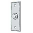 Deltana [BBSR333U26] Solid Brass Door Bell Button - Rectangular w/ Rope - Polished Chrome Finish - 3 1/4" L