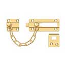 Deltana [CDG35CR003] Solid Brass Door Chain Guard - Doorbolt - Polished Brass (PVD) Finish - 7" L