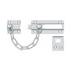 Deltana [CDG35U26] Solid Brass Door Chain Guard - Doorbolt - Polished Chrome Finish - 7&quot; L