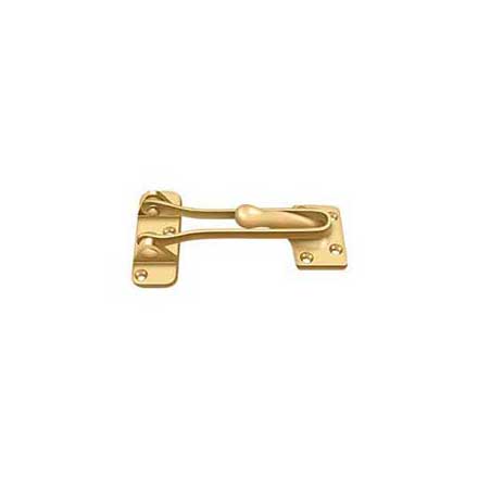 Deltana [DG425CR003] Solid Brass Door Guard - Polished Brass (PVD) Finish - 4&quot; L