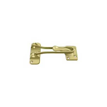 Deltana [DG425U3] Solid Brass Door Guard - Polished Brass Finish - 4&quot; L