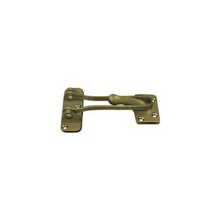 Deltana [DG425U5] Solid Brass Door Guard - Antique Brass Finish - 4&quot; L