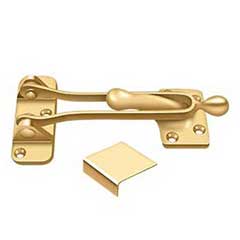 Deltana [DG525CR003] Solid Brass Door Guard - Polished Brass (PVD) Finish - 5&quot; L