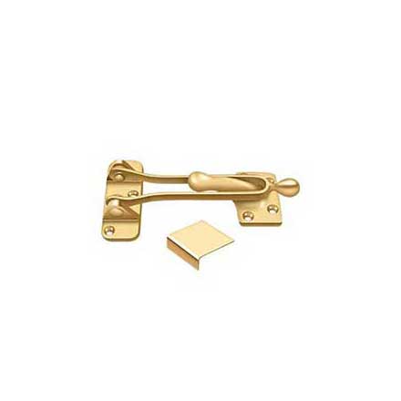 Deltana [DG525CR003] Solid Brass Door Guard - Polished Brass (PVD) Finish - 5&quot; L