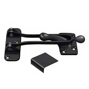 Deltana [DG525U19] Solid Brass Door Guard - Paint Black Finish - 5" L