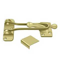 Deltana [DG525U3] Solid Brass Door Guard - Polished Brass Finish - 5&quot; L