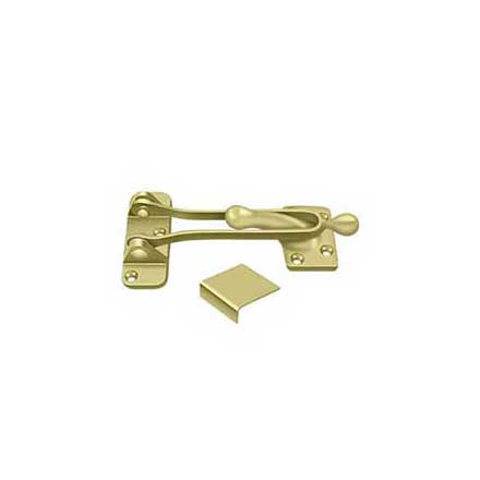 Deltana [DG525U3] Solid Brass Door Guard - Polished Brass Finish - 5" L