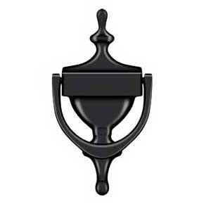 Deltana [DK7356U19] Solid Brass Door Knocker - Victorian - Paint Black Finish - 6 7/8" H