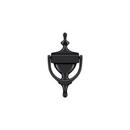 Deltana [DK7356U19] Solid Brass Door Knocker - Victorian - Paint Black Finish - 6 7/8&quot; H