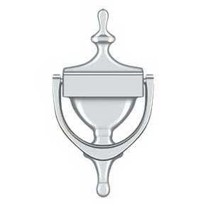 Deltana [DK7356U26] Solid Brass Door Knocker - Victorian - Polished Chrome Finish - 6 7/8" H